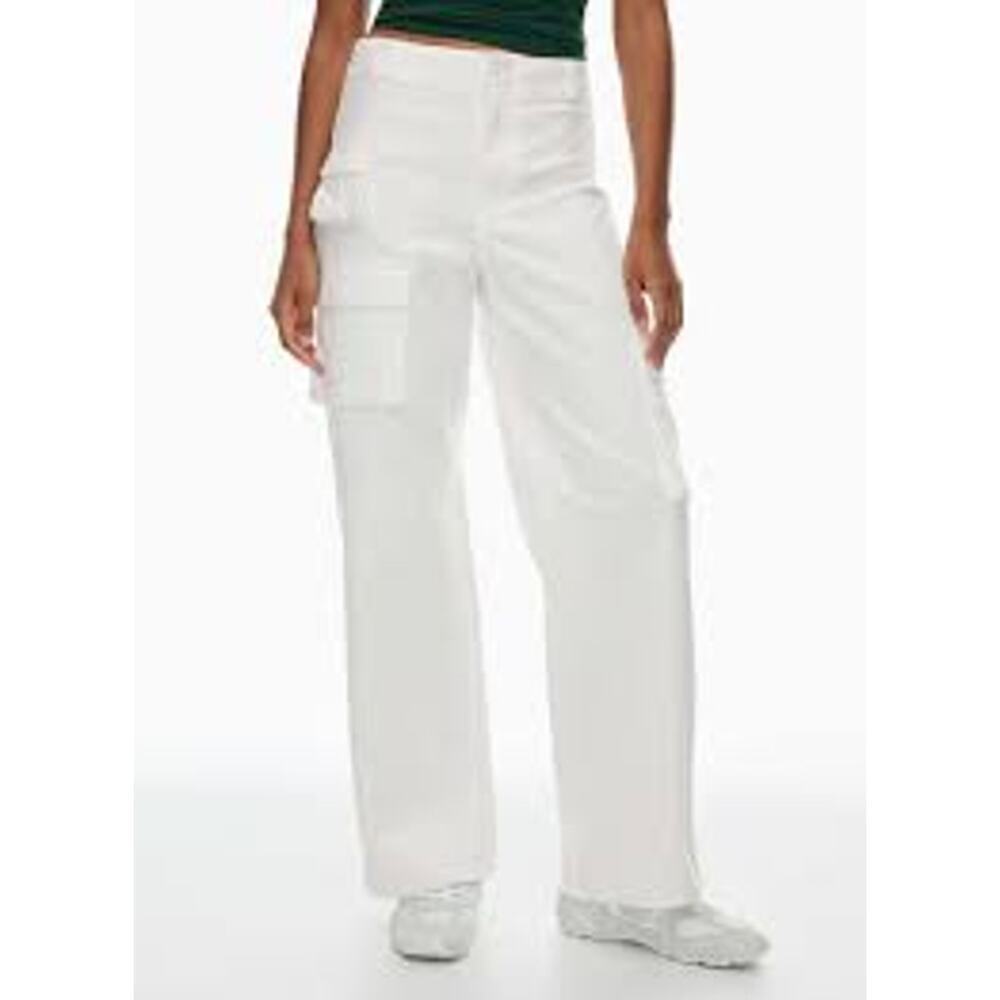 Wilfred Free Aritzia "Picture"White Straight Leg Cargo Cotton Jeans size 10